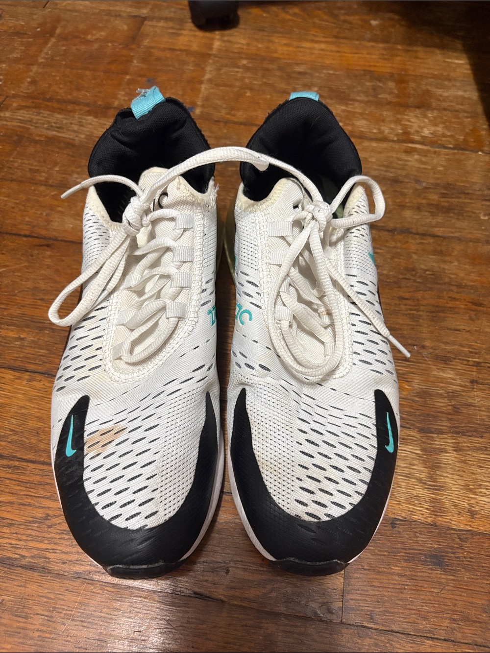 Nike Women’s White and Teal Low-Top Sneakers